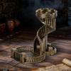 AUSPDICE Dice Rolling Tower and Tray Retro Castle Mold Color for Tabletop Games, D&D and RPG Games (Bronze Color) view 1