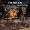AUSPDICE Dice Rolling Tower and Tray Retro Castle Mold Color for Tabletop Games, D&D and RPG Games (Bronze Color) view 2