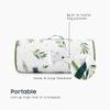 Wake In Cloud - Toddler Nap Mat with Pillow and Blanket, 100% Cotton Fabric, for Kids Girls in Daycare Kindergarten Preschool, Floral Botanical Flowers, White Green, Standard view 3
