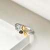 TIGER RIDER Bee Ring for Women 925 Sterling Silver Open Adjuestable Jewelry Gift for Women Bee-2,(7-8) view 3