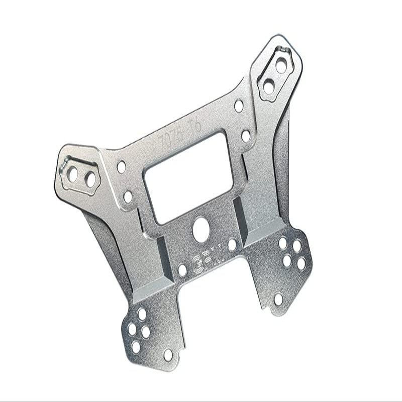 1PC Set upgrades Aluminum 7075-T6 Front Damper Plate 1/8 4WD SLEDGE MONSTER TRUCK 95076-4 RC Cars by GPM (silver)