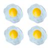 STOBOK Artificial Fried Egg Toy, 4pcs Fake Fried Egg Poached Egg Simulation Poached Egg Novelty Squeeze Toys for Kids Children, Eggs Simulation Toy Food Simulation Toys view 1