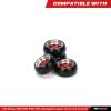 RCAWD RC Rims and Tires for 1/28 Wltoys Kyosho Mini-Z, Mini-Q, K969, K989, P929 Drift Rally Upgrades, No More Glue RC Wheel Parts with Larger Outer Diameter 26.8mm Red view 2