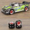 RCAWD RC Rims and Tires for 1/28 Wltoys Kyosho Mini-Z, Mini-Q, K969, K989, P929 Drift Rally Upgrades, No More Glue RC Wheel Parts with Larger Outer Diameter 26.8mm Red view 3