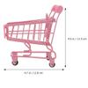 Housoutil 2pcs Mini Shopping Cart Handcart Shopping Trolley Mobile Holder Storage Basket Novelty Storage Container for Birthday Shower Table Centerpiece Decoration view 2