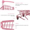 Housoutil 2pcs Mini Shopping Cart Handcart Shopping Trolley Mobile Holder Storage Basket Novelty Storage Container for Birthday Shower Table Centerpiece Decoration view 4
