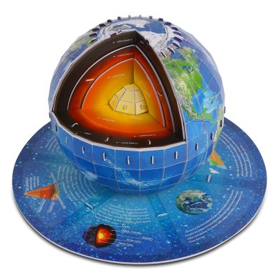 3D Puzzles for Kids Ages 8-10-12-14 Earth Globe DIY Geography Puzzle, Educational Learning Toys 3D Jigsaw World Globe Map Model Kit Teaching Aids Birthday for Boys Girls, 50 Pieces