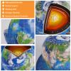 3D Puzzles for Kids Ages 8-10-12-14 Earth Globe DIY Geography Puzzle, Educational Learning Toys 3D Jigsaw World Globe Map Model Kit Teaching Aids Birthday for Boys Girls, 50 Pieces view 3