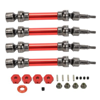 RCAWD Drive Shaft for ARRMA 3S 1/10 Big Rock, Granite, SENTON, VORTEKS, 1/8 Typhon & Mega 550 Granite, Typhon Upgrades, RC Driveshaft Hop Up Parts for #AR310780, #ARAC4041 Red