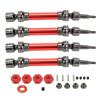 RCAWD Drive Shaft for ARRMA 3S 1/10 Big Rock, Granite, SENTON, VORTEKS, 1/8 Typhon & Mega 550 Granite, Typhon Upgrades, RC Driveshaft Hop Up Parts for #AR310780, #ARAC4041 Red view 1