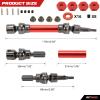 RCAWD Drive Shaft for ARRMA 3S 1/10 Big Rock, Granite, SENTON, VORTEKS, 1/8 Typhon & Mega 550 Granite, Typhon Upgrades, RC Driveshaft Hop Up Parts for #AR310780, #ARAC4041 Red view 3