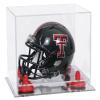 Better Display Cases Acrylic Mini - Miniature Football Helmet (not Full Size) Display Case with Clear Case, Red Risers and Mirror Base (V45/A003) view 1