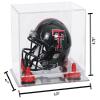Better Display Cases Acrylic Mini - Miniature Football Helmet (not Full Size) Display Case with Clear Case, Red Risers and Mirror Base (V45/A003) view 3