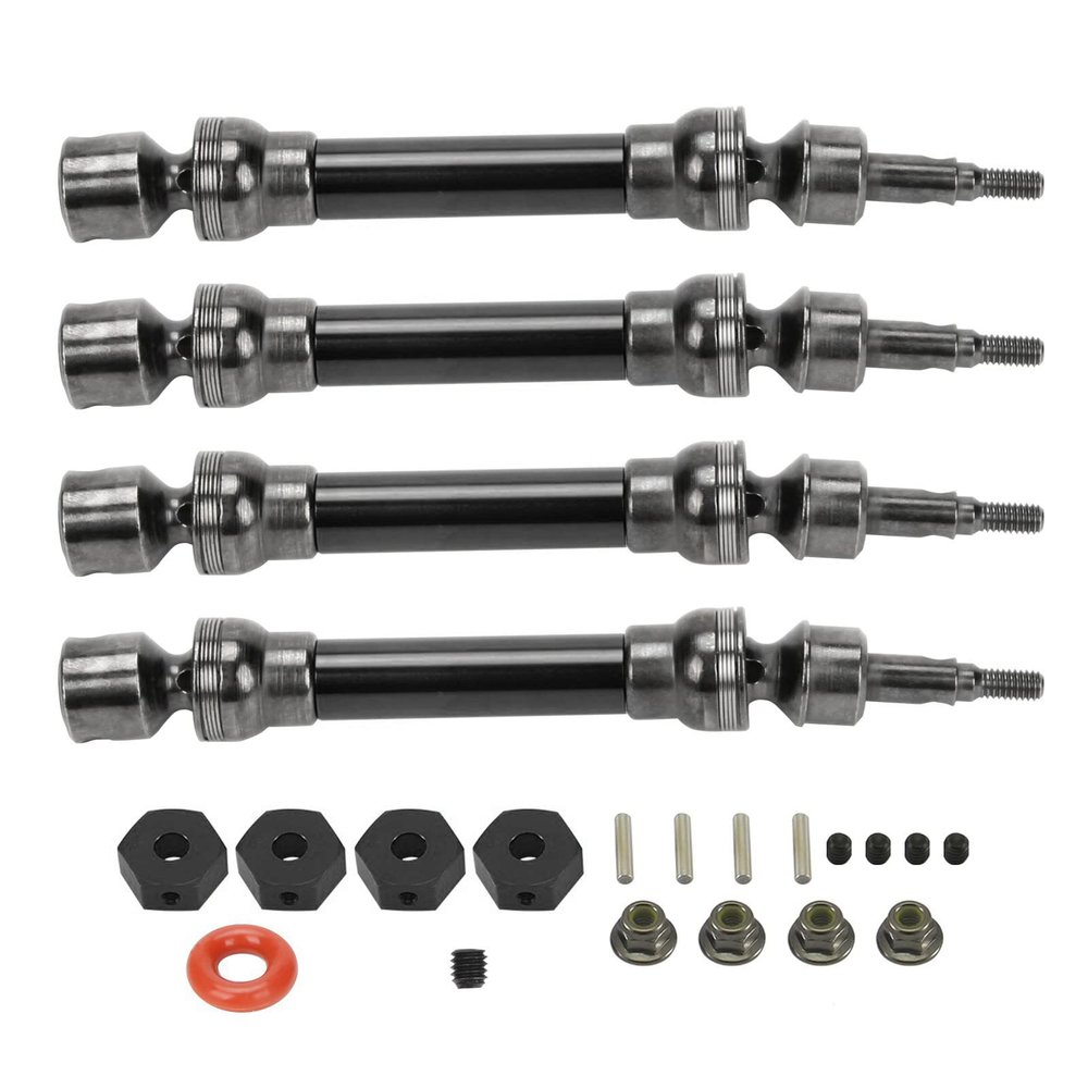 RCAWD Drive Shaft for ARRMA 3S 1/10 Big Rock, Granite, SENTON, VORTEKS, 1/8 Typhon & Mega 550 Granite, Typhon Upgrades, RC Driveshaft Hop Up Parts for #AR310780, #ARAC4041 Black