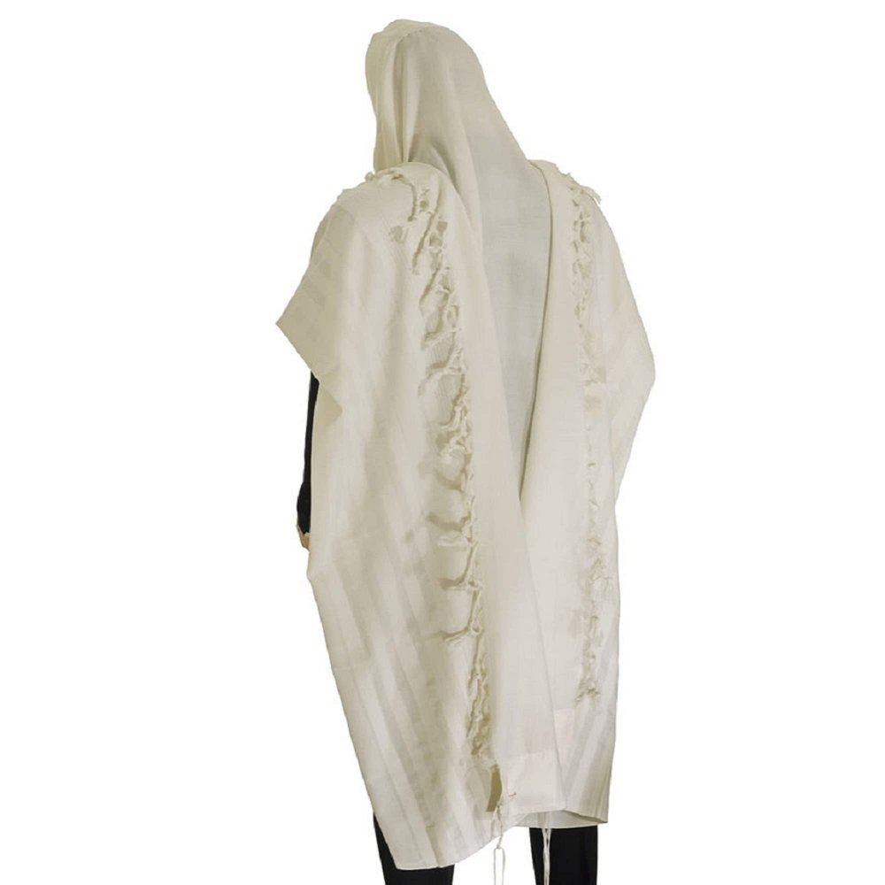 100% Wool Tallit Prayer Shawl Model Malchut TZIZIYOT CHABAD Jewish wedding,Talitnia Tallit - Made in Israel -Choose a size and color (160x190cm / 63"x74" XL/80, Black)
