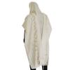 100% Wool Tallit Prayer Shawl Model Malchut TZIZIYOT CHABAD Jewish wedding,Talitnia Tallit - Made in Israel -Choose a size and color (160x190cm / 63"x74" XL/80, White) view 1