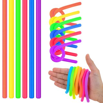 25 Pack Monkey Noodles - Fidget Stretchy Sensory Toys for Kids & Toddlers - Autism Sensory Products - Stretchy String - Party Favors & Treasure Box Toys for Classroom & Easter