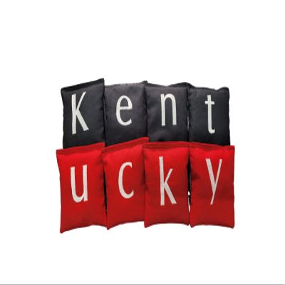 Kentucky Cornhole Bags Regulation Cornhole Bags Embroidery Red and Black Cornhole (Plastic Resin Filling)