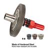 Slipper Gear Set, 91T Metal Differential Upgrade Kit, High-Performance Parts Assembly for RC Enthusiasts Off-Road Racing and Hobby Tuning(Red) view 2