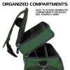ENHANCE Collector's Edition RPG Adventurer's DnD Bag - Dragon Hide Exterior Travel RPG Bag with Tabletop Miniatures Storage Vault, Mat Holder, DnD Dice & Token Pockets, Fits 4-8 Books (Dragon Green) view 3