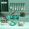 32Pcs Kitchen Toy Accessories for Toddlers, Kids Pretend Cooking Playset with Pots and Pans, Utensils Cookware Tableware Toys, Cutting Cooking Play Food Toy Set, Birthday Learning Toy for Boys Girls view 1