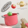32Pcs Kitchen Toy Accessories for Toddlers, Kids Pretend Cooking Playset with Pots and Pans, Utensils Cookware Tableware Toys, Cutting Cooking Play Food Toy Set, Birthday Learning Toy for Boys Girls view 3