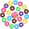 24 Pcs Rainbow Donut Stress Balls Stress Relief Donut Squeeze for Kids Slow Rising Party Supplies 2 x 0.8 Inches Fake Squeeze Doughnut for Birthday Party Favors view 1