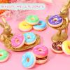 24 Pcs Rainbow Donut Stress Balls Stress Relief Donut Squeeze for Kids Slow Rising Party Supplies 2 x 0.8 Inches Fake Squeeze Doughnut for Birthday Party Favors view 3