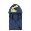 Hudson Baby Unisex Baby Cotton Animal Face Hooded Towel, Cool Dino, One Size view 1