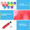 GCQJOQ 12 Pcs Marbleized Bouncy Balls 9 Inches Playground Balls for Beach, School, Indoor/Outdoor Play Balls view 3
