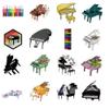 52Pcs Piano StickersAesthetic Sticker Decals for Water Bottle, Laptop, Phone, Skateboard, Scrapbook Music Lovers for Party Supplies Favors Decor view 2
