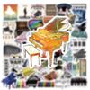 52Pcs Piano StickersAesthetic Sticker Decals for Water Bottle, Laptop, Phone, Skateboard, Scrapbook Music Lovers for Party Supplies Favors Decor view 4