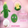 BABOLI Adorable Pickle Stuffed Animal Cucumber Plush Plant with Smile Face and Yellow Corolla Pretty Cute Plushie Toy Gifts for Any Pickle Lover 9 Inches (Naughty-S) view 3