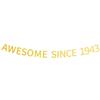 Awesome Since 1943 Banner Pre-strung Happy 82nd Birthday Banner Gold Glittery 82 Eighty Two Years Old Birthday Party Decorations for Men Women view 1
