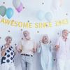 Awesome Since 1943 Banner Pre-strung Happy 82nd Birthday Banner Gold Glittery 82 Eighty Two Years Old Birthday Party Decorations for Men Women view 4