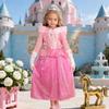 iTVTi Little Girls Princess Costume Dress Up Cosplay for Carnival Halloween Party Pink, 3-4 Years(Tag 110) view 3