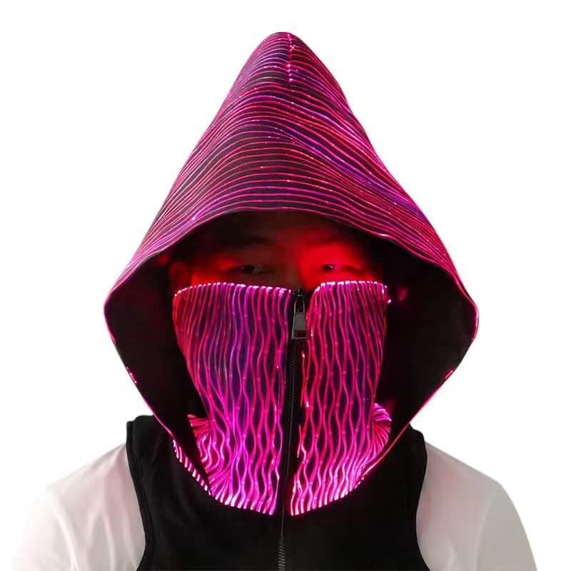Hat Glowing Jumping Hat Glowing Punk Mask Glowing Mask Cap
