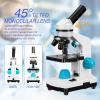 Lab Microscope Slides 100-2000X Dual LED Lighting Magnification with Independent Switches Microscope Parts (Color : 1set) view 3