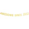 Awesome Since 1932 Banner Pre-strung Happy 93rd Birthday Banner Gold Glittery 93 Ninety Three Years Old Birthday Party Decorations for Men Women view 1