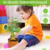 Emoin Dancing Cactus Talking Cactus Baby Toys for Boys and Girls Singing Children's Songs, Dancing Mimicking Toy Repeats What You Say & Recording, Plush Interactive Toy Musical Toys view 2