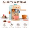 Tiny Land Kids Coffee Maker Wooden Kitchen Toys - 17Pcs Toy Coffee Maker Playset - Wooden Play Toys, Play Kitchen Accessories for Girls & Boys view 3