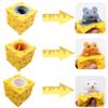 3PCS Animal Squishes Toys with Cheese Cup Squishies Cute Mice Squeeze Toys for Kids Cheese Squirrel Cup Fidget Toys for Adults Anxiety ADHD Stress Relief Toy Birthday Party Favors view 4