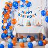 HyDren 198 Pcs Blue and Orange Balloons Arch Garland Kit 18 12 10 5 Inch Latex Confetti Balloon for Blue Dog Theme Target War Sign Birthday Party Decoration Supplies view 4