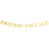 Awesome Since 1936 Banner Pre-strung Happy 89th Birthday Banner Gold Glittery 89 Eighty Nine Years Old Birthday Party Decorations for Men Women view 1