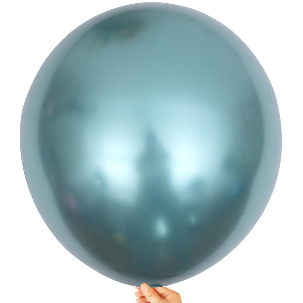 10pcs 18 inch Metallic Green Balloons, Thick Latex Chrome Helium Balloons for Birthday Family Party Wedding Party Baby Shower Decoration Supplies
