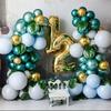 10pcs 18 inch Metallic Green Balloons, Thick Latex Chrome Helium Balloons for Birthday Family Party Wedding Party Baby Shower Decoration Supplies view 3