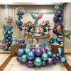10pcs 18 inch Metallic Green Balloons, Thick Latex Chrome Helium Balloons for Birthday Family Party Wedding Party Baby Shower Decoration Supplies view 4