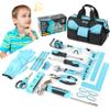 SHALL 26-Piece Kids Size Tool Set, Real Tools Kit for Kids with 12" Tool Bag, Safety Certified Children Learning Tool Set with Hand Tools for Boys & Girls Age 6+, DIY Building, Woodwork & Construction view 1