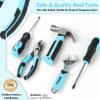 SHALL 26-Piece Kids Size Tool Set, Real Tools Kit for Kids with 12" Tool Bag, Safety Certified Children Learning Tool Set with Hand Tools for Boys & Girls Age 6+, DIY Building, Woodwork & Construction view 2
