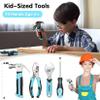 SHALL 26-Piece Kids Size Tool Set, Real Tools Kit for Kids with 12" Tool Bag, Safety Certified Children Learning Tool Set with Hand Tools for Boys & Girls Age 6+, DIY Building, Woodwork & Construction view 3